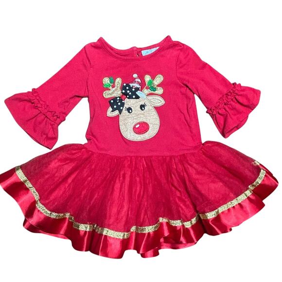 Emily Rose size 18 month Reindeer Christmas Dress - Picture 1 of 5